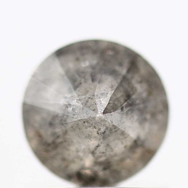 0.85 Carat Salt and Pepper Diamond Gray Fancy Round Brilliant Cut Natural Loose Diamond