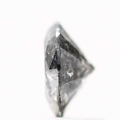 Salt and Pepper Diamond Fancy Gray Color 0.80 CT 6.15 x 3.30 MM Round Brilliant Cut Diamond! Natural Loose Diamond ! Christmas Gift for Her