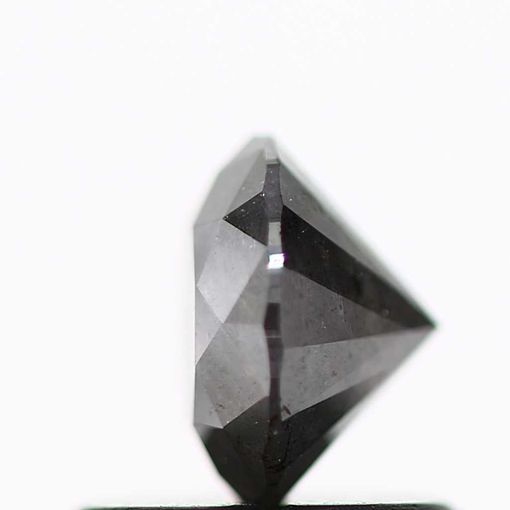 0.74 Carat Fancy Black Round Shape Brilliant Cut Natural Loose Diamond
