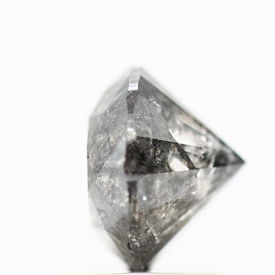 1.61 Carat Salt and Pepper Diamond Round Brilliant Cut Natural Loose Diamond