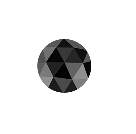 0.25 ct Fancy Black Round Rose Cut Loose Diamond