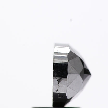 2.04 Ct Natural Black Cushion Single Cut Loose Diamond for Jewelery