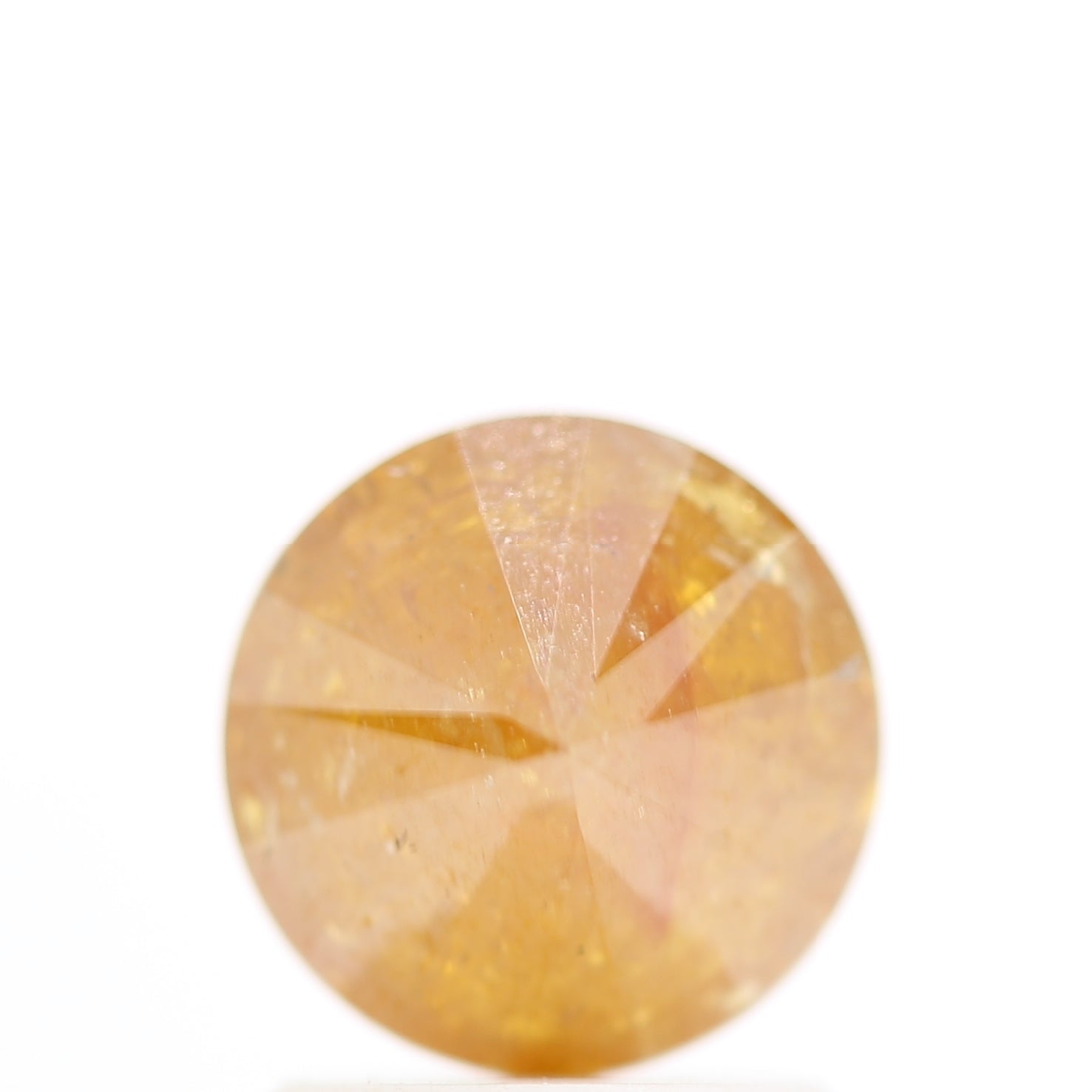 1.36 Carat Fancy Orange Rustic Round Shape Orange Brilliant Cut Natural Loose Diamond