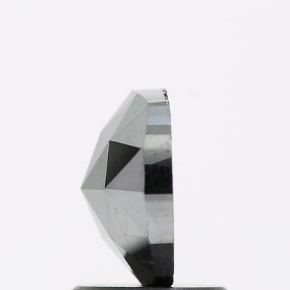 1.51 Ct Natural Black Cushion Single Cut Loose Diamond for Jewelery