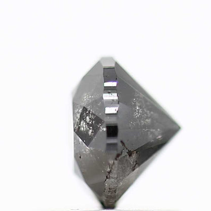 0.96 Carat Fancy Black Round Shape Brilliant Cut Natural Loose Diamond