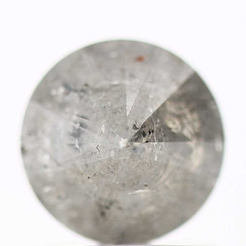 0.96 Carat Fancy Gray Salt and Pepper Round Brilliant Cut Natural Loose Diamond