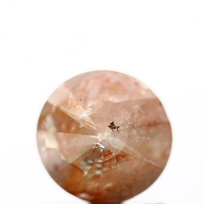 0.83 Carat Orange Rustic Round Shape Brilliant Cut Natural Loose Diamond