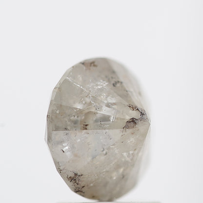 Natural Loose Round Salt And Pepper Diamond Fancy Grey Color 1.89 CT 7.50 x 4.90 MM Round Brilliant Cut Diamond ! Christmas Gift for Her