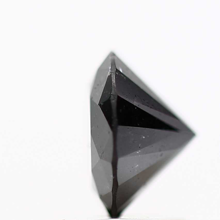 0.97 Carat Fancy Black Round Brilliant Cut Natural Loose Diamond