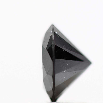 0.97 Carat Fancy Black Round Brilliant Cut Natural Loose Diamond