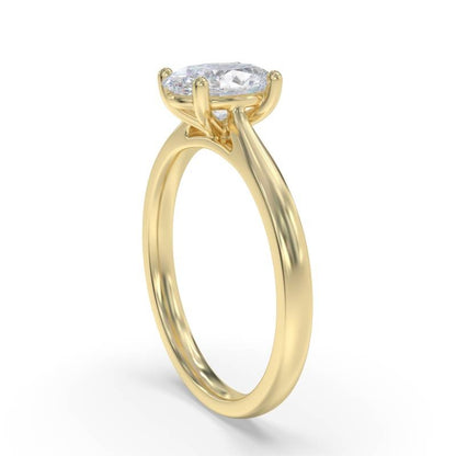 Elegant Lab Grown Oval Diamond Engagement Ring