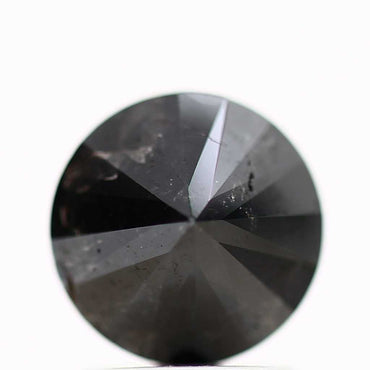 1.57 Carat Fancy Black Round Shape Brilliant Cut Natural Loose Diamond