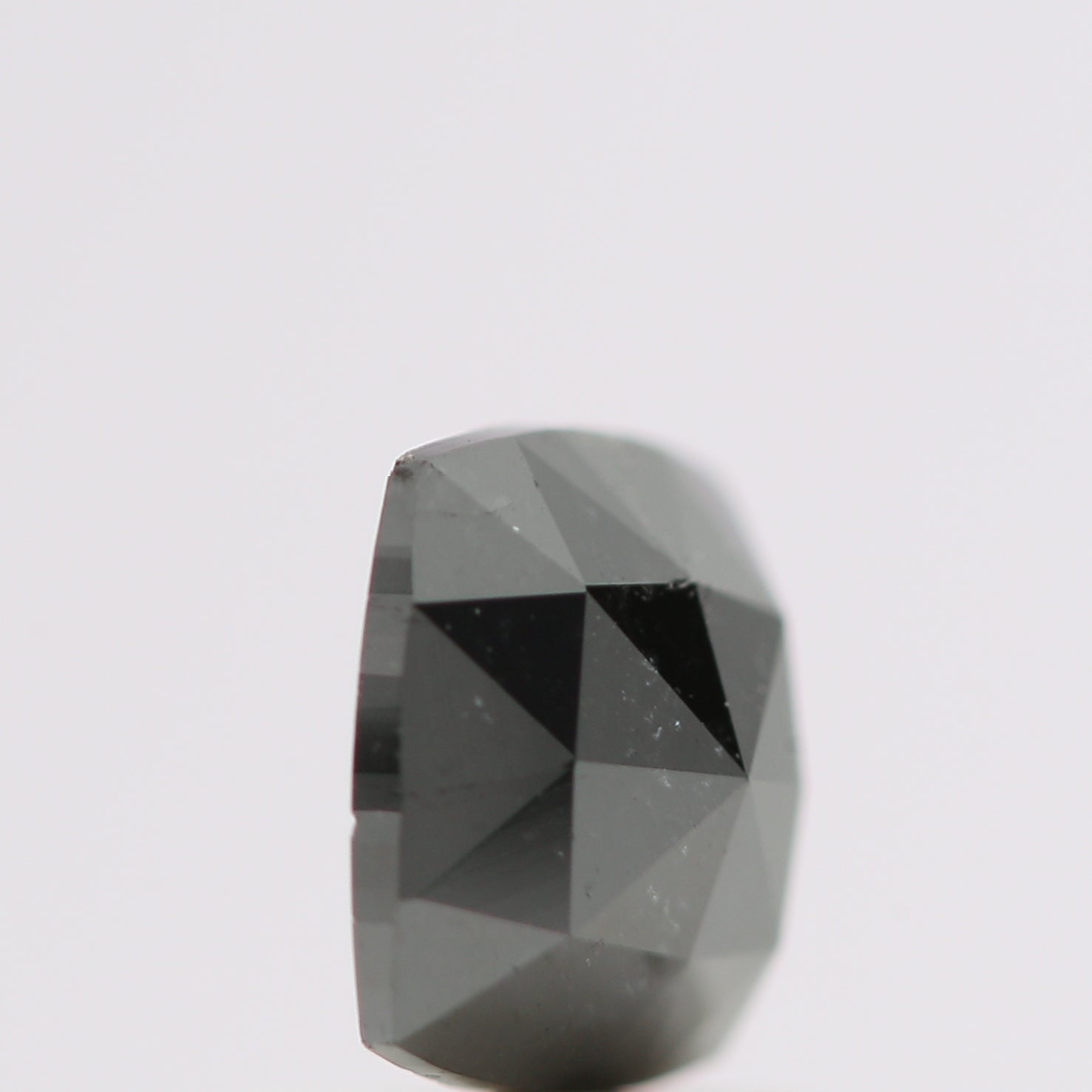 0.73 Ct Natural Black Cushion Single Cut Loose Diamond for Jewelery