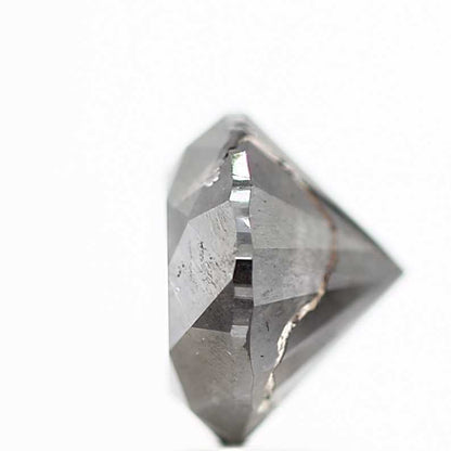 3.72 Carat Salt and Pepper Round Brilliant Cut Natural Loose Diamond