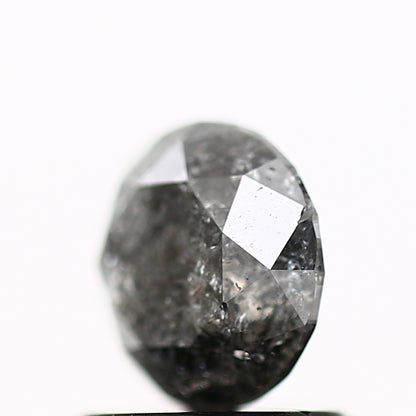 Salt and Pepper Diamond Fancy Gray Color 1.08 CT 6.10 x 4.54 MM Round Brilliant Cut Diamond! Natural Loose Diamond ! Christmas Gift for Her