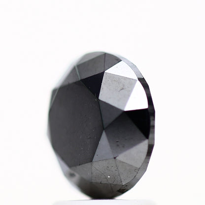 2.80 Carat Fancy Black Round Shape Brilliant Cut Natural Loose Diamond