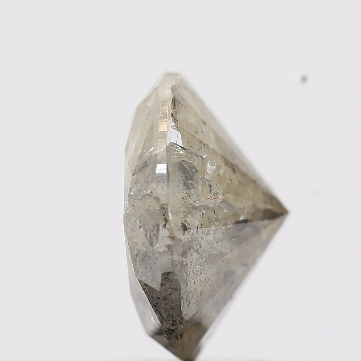 2.86 Carat Salt and Pepper Gray Round Brilliant Cut Natural Loose Diamond