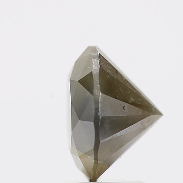 1.61 Carat Fancy Green Gray Round Shape Brilliant Cut Natural Loose Diamond