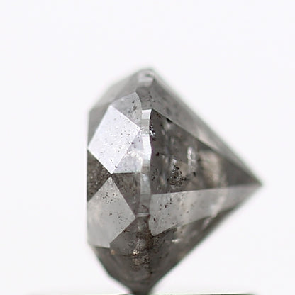 0.85 Carat Salt and Pepper Diamond Gray Round Brilliant Cut Natural Loose Diamond