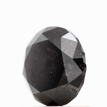 1.26 Carat Fancy Black Round Shape Brilliant Cut Natural Loose Diamond