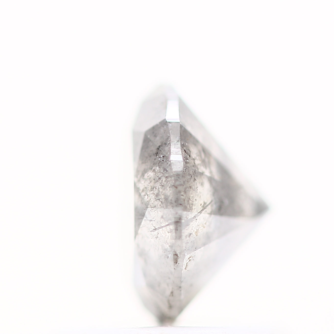 0.82 Carat Salt and Pepper Gray Round Shape Brilliant Cut Natural Loose Diamond