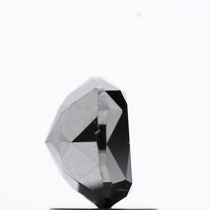 1.74 Ct Natural Black Cushion Full Cut Loose Diamond for Jewelery