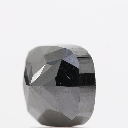1.92 Ct Natural Black Cushion Single Cut Loose Diamond for Jewelery