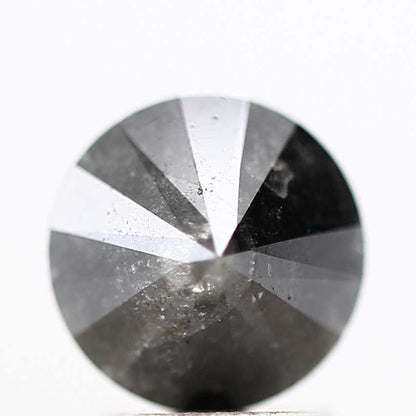 Salt And Pepper Diamond Fancy Gray Color 1.70 CT 7.22 x 5.07 MM Round Brilliant Cut Diamond ! Natural Loose Diamond ! Christmas Gift for Her