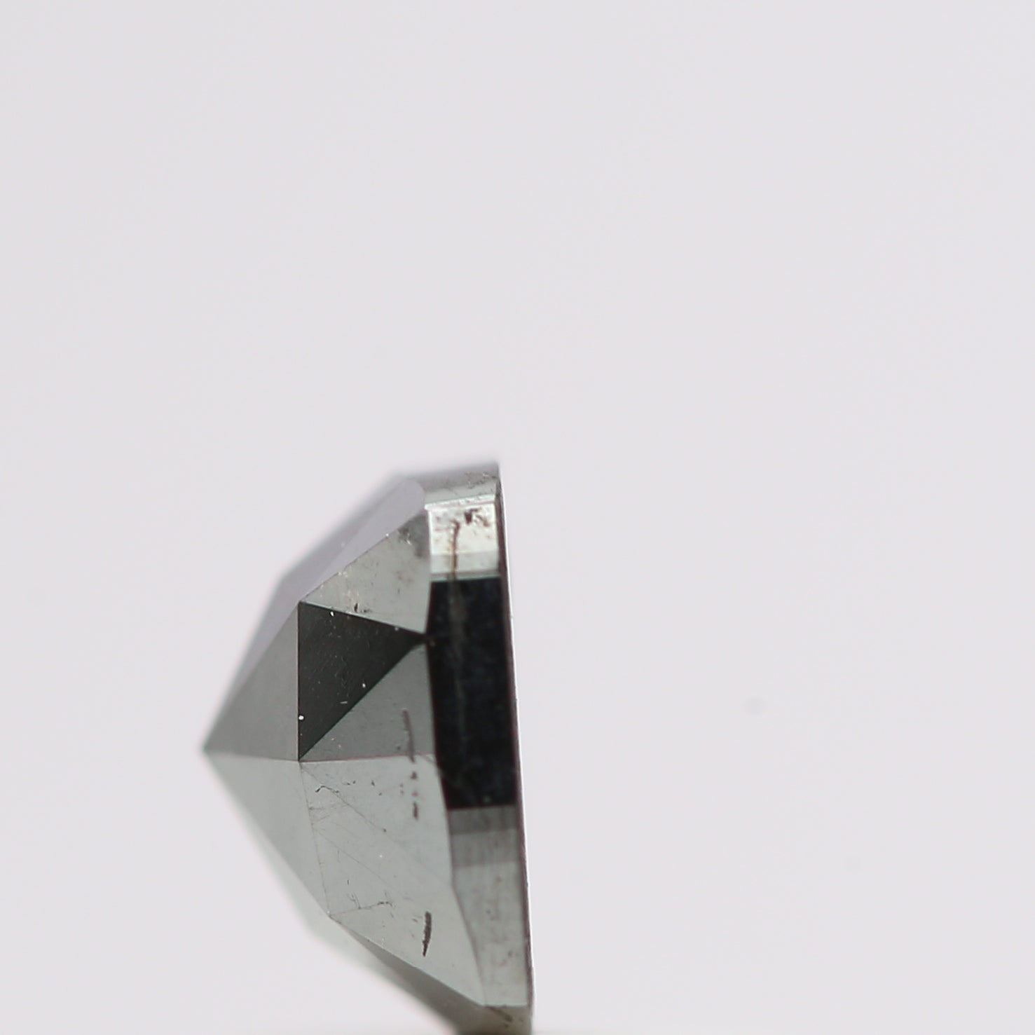 0.76 Ct Natural Black Cushion Single Cut Loose Diamond for Jewelery