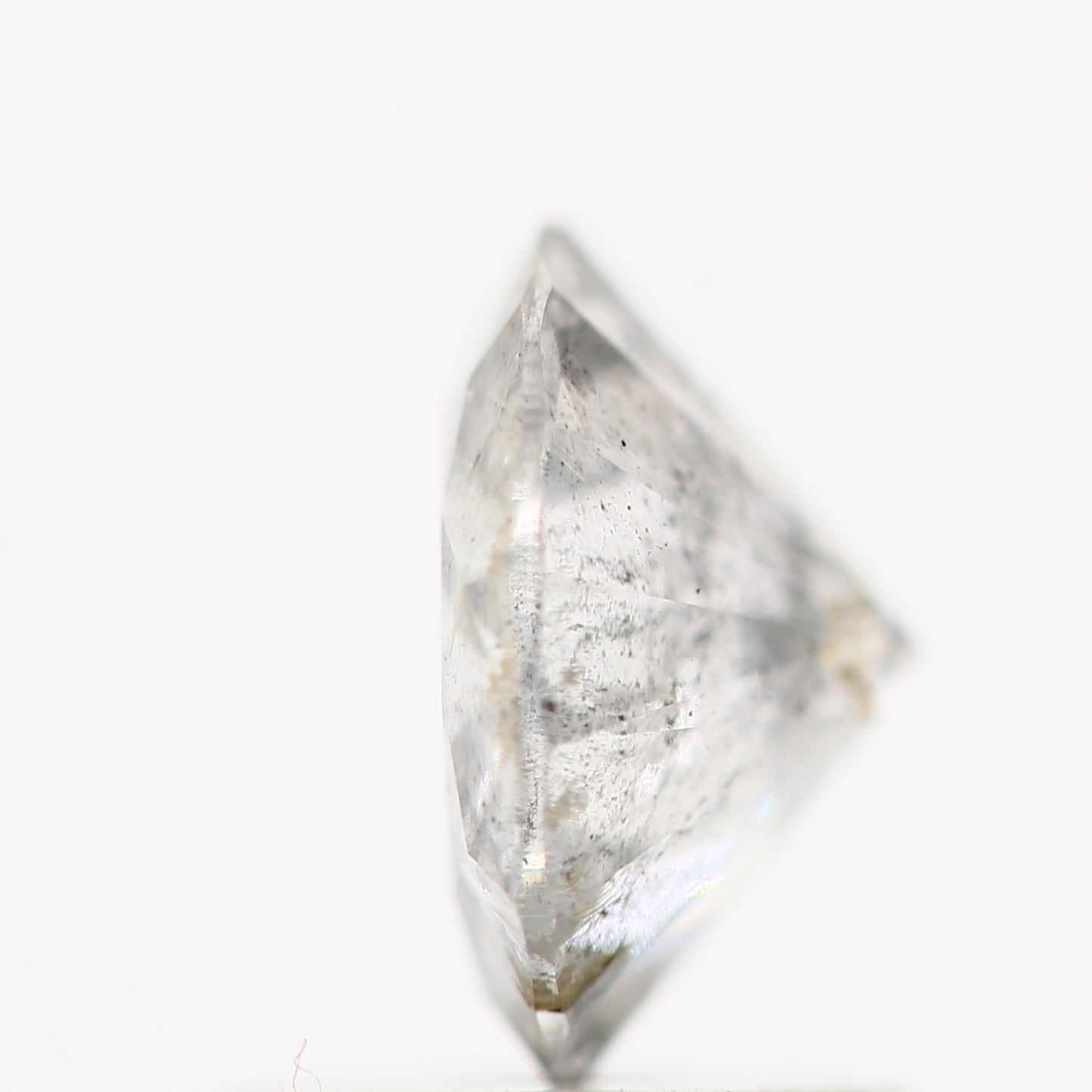 Salt And Pepper Diamond Fancy Gray Color 1.20 CT 7.10 x 3.80 MM Round Brilliant Cut Diamond ! Natural Loose Diamond ! Christmas Gift for Her