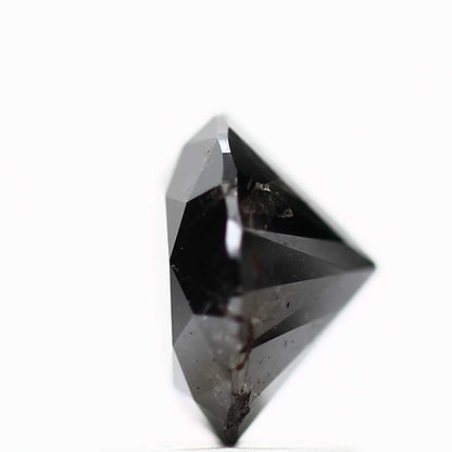 1.57 Carat Fancy Black Round Shape Brilliant Cut Natural Loose Diamond