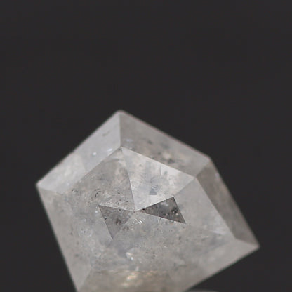 salt and pepper diamond ! 1.27 Ct 8.60 x 6.90 x 3.20 MM natural gray shield loose diamond for engagement ring for her