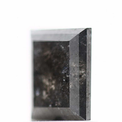 salt and pepper diamond ! 1.36 Ct 6.94 x 5.43 x 3.44 mm natural gray baguette loose diamond for engagement ring for her