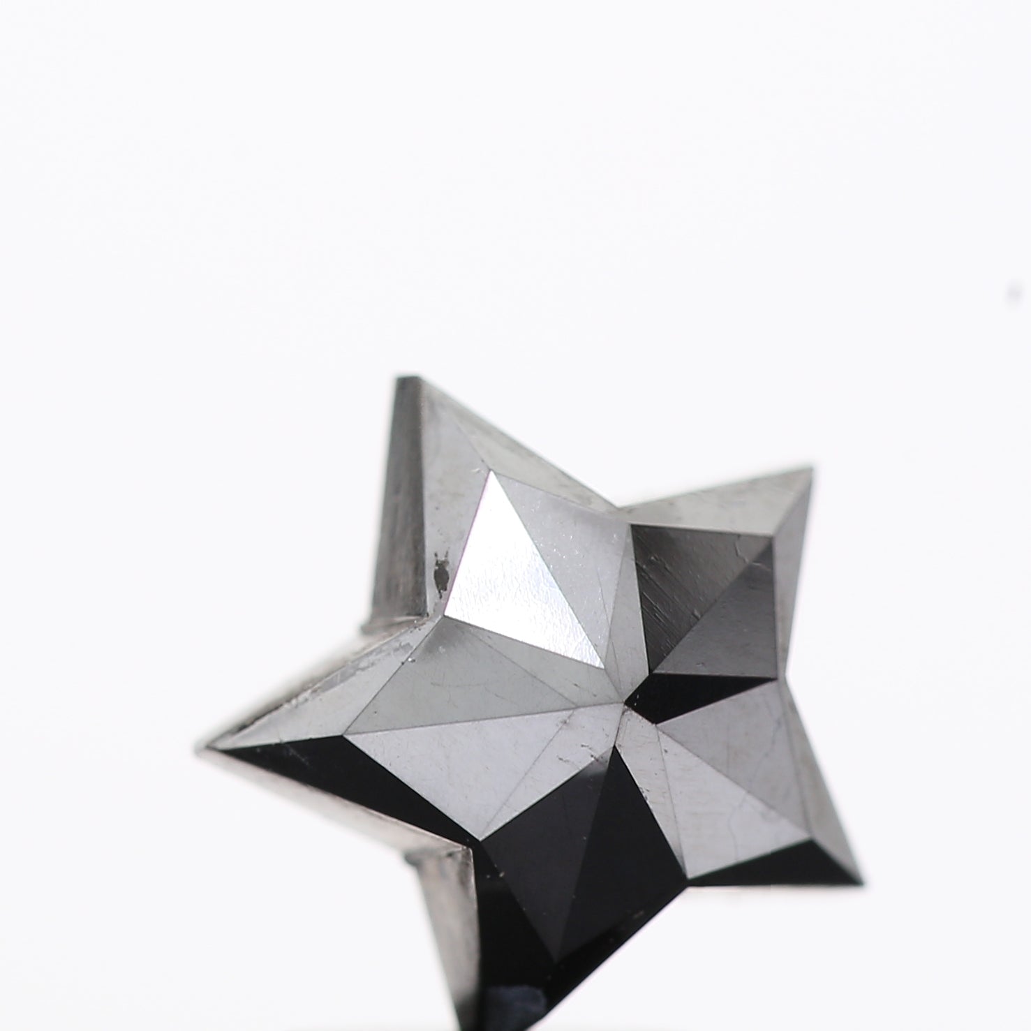 1.85 Ct Natural Black Star Cut Loose Diamond for Jewelery
