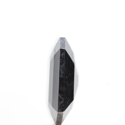 2.90 Carat Natural Black Emerald Full Cut Loose Diamond for Jewelery ( no color enhanced )