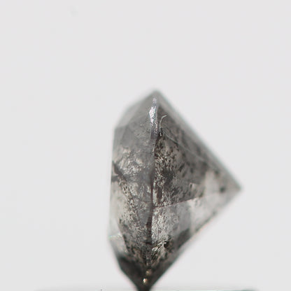 0.48 Carat Salt and Pepper Gray Round Brilliant Cut Natural Loose Diamond