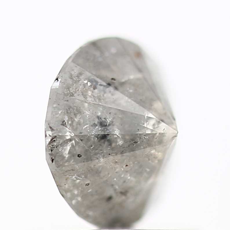 0.96 Carat Fancy Gray Salt and Pepper Round Brilliant Cut Natural Loose Diamond