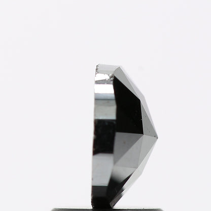 1.51 Ct Natural Black Cushion Single Cut Loose Diamond for Jewelery