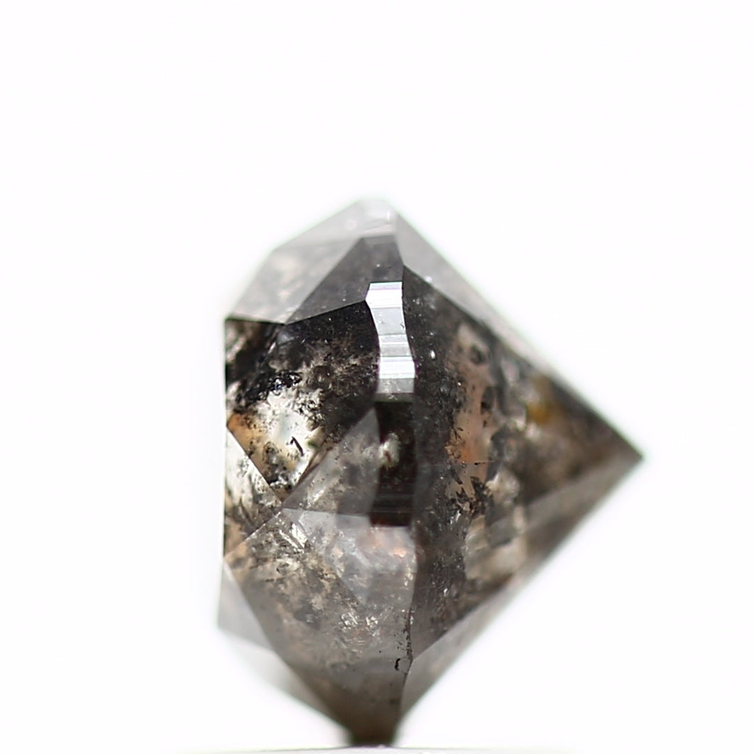 2.44 Carat Fancy Gray Round Shape Salt and Pepper Natural Loose Diamond