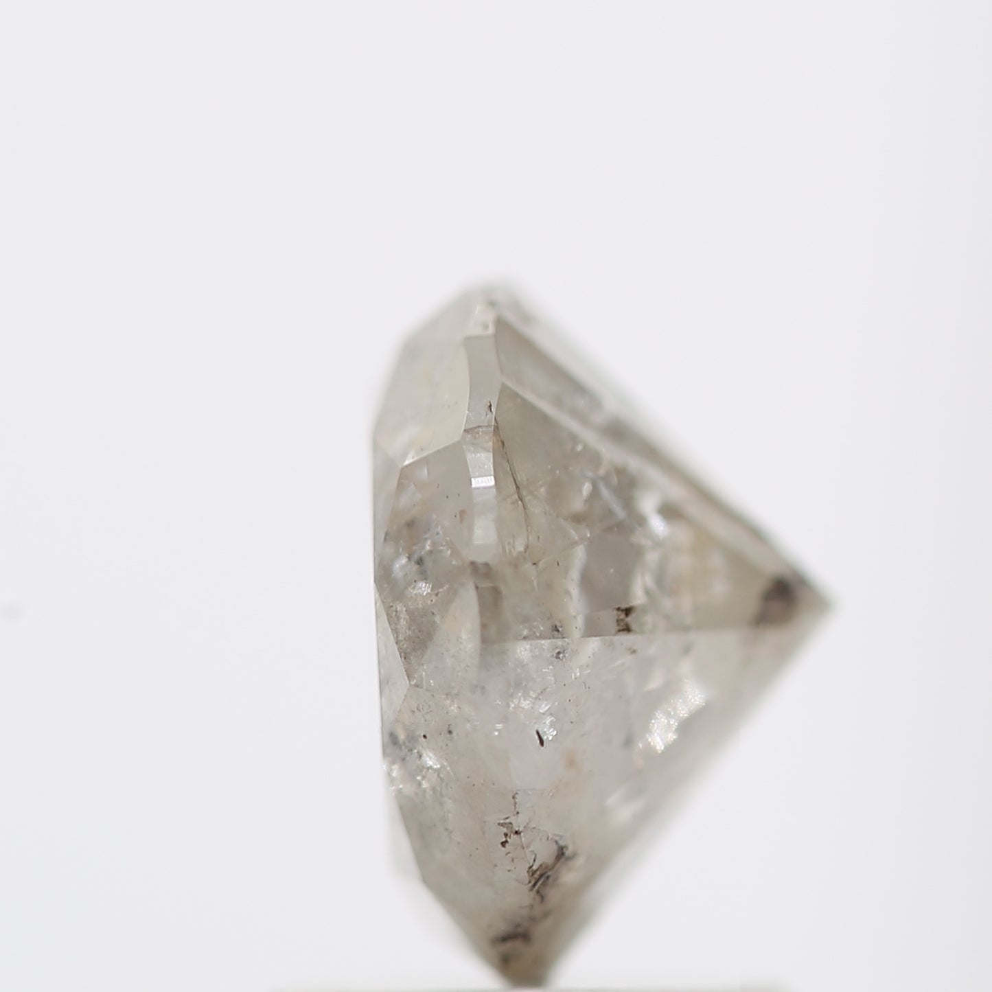 Natural Loose Round Salt And Pepper Diamond Fancy Grey Color 1.89 CT 7.50 x 4.90 MM Round Brilliant Cut Diamond ! Christmas Gift for Her