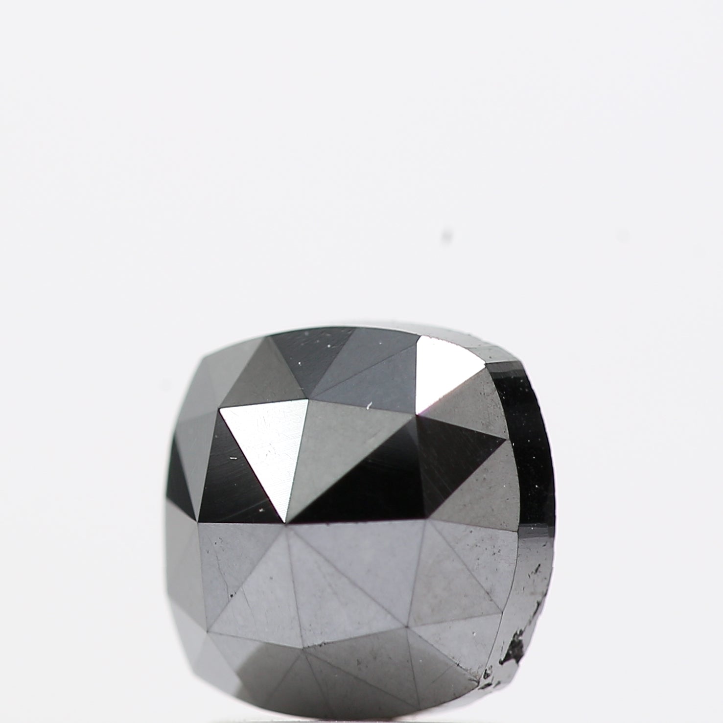 2.29 Ct Natural Black Cushion Single Cut Loose Diamond for Jewelery