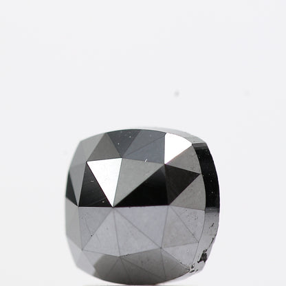 2.29 Ct Natural Black Cushion Single Cut Loose Diamond for Jewelery