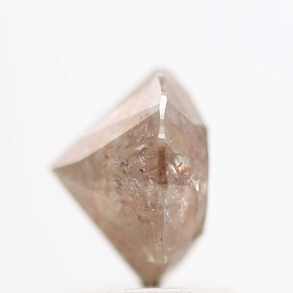 1.89 Carat Fancy Peach Gray Round Brilliant Cut Natural Loose Diamond