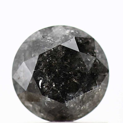 0.88 Carat Salt and Pepper Diamond Fancy Round Brilliant Cut Natural Loose Diamond