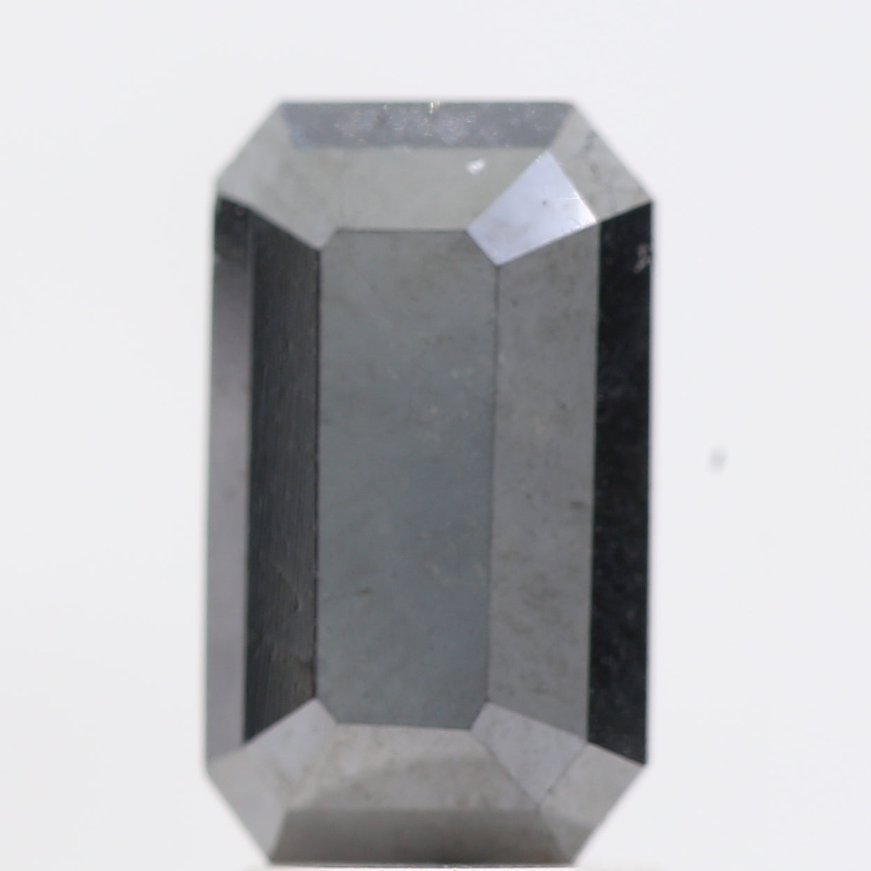 2.46 Ct Natural Black Emerald Full Cut Loose Diamond for Jewelery
