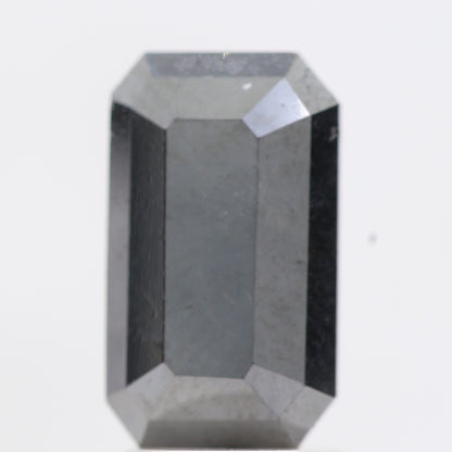 2.46 Ct Natural Black Emerald Full Cut Loose Diamond for Jewelery