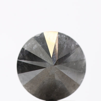 2.56 Carat Fancy Black Round Shape Brilliant Cut Natural Loose Diamond