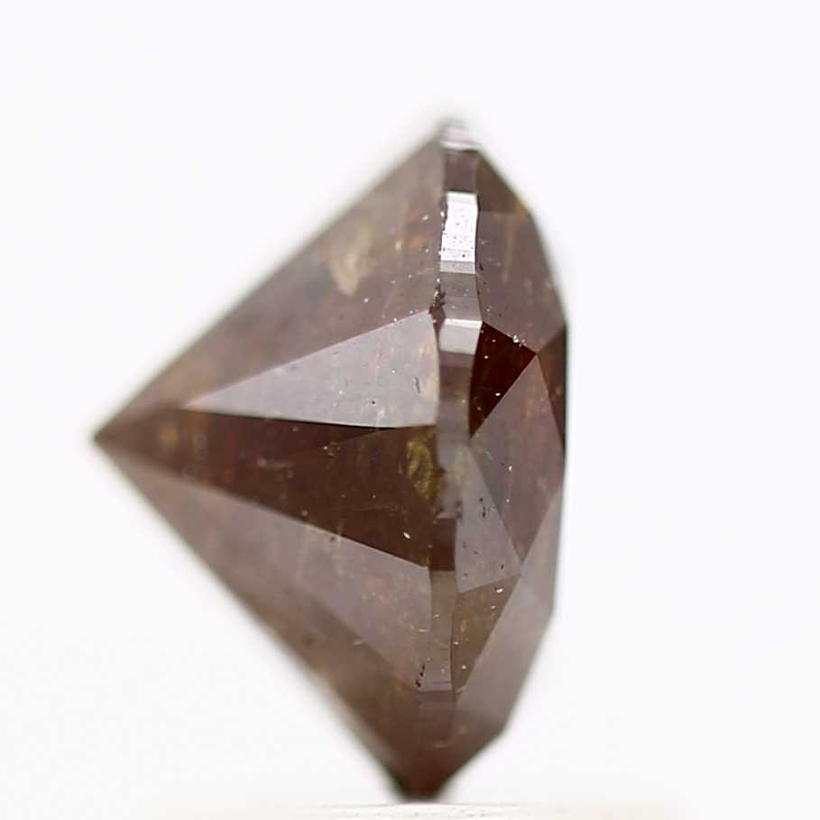 1.77 Carat Rustic Brown Fancy Round Shape Brilliant Cut Natural Loose Diamond