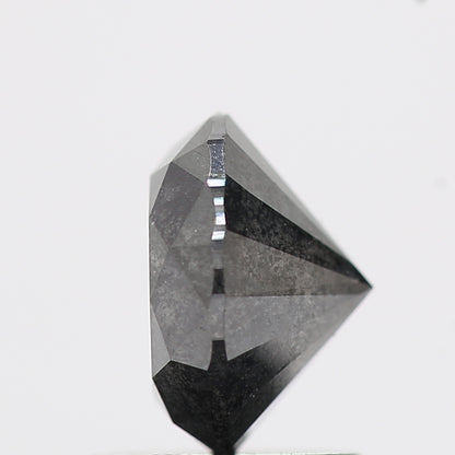 Salt And Pepper Diamond Fancy Gray Color 1.32 CT 6.70 x 4.60 MM Round Brilliant Cut Diamond ! Natural Loose Diamond ! Christmas Gift for Her