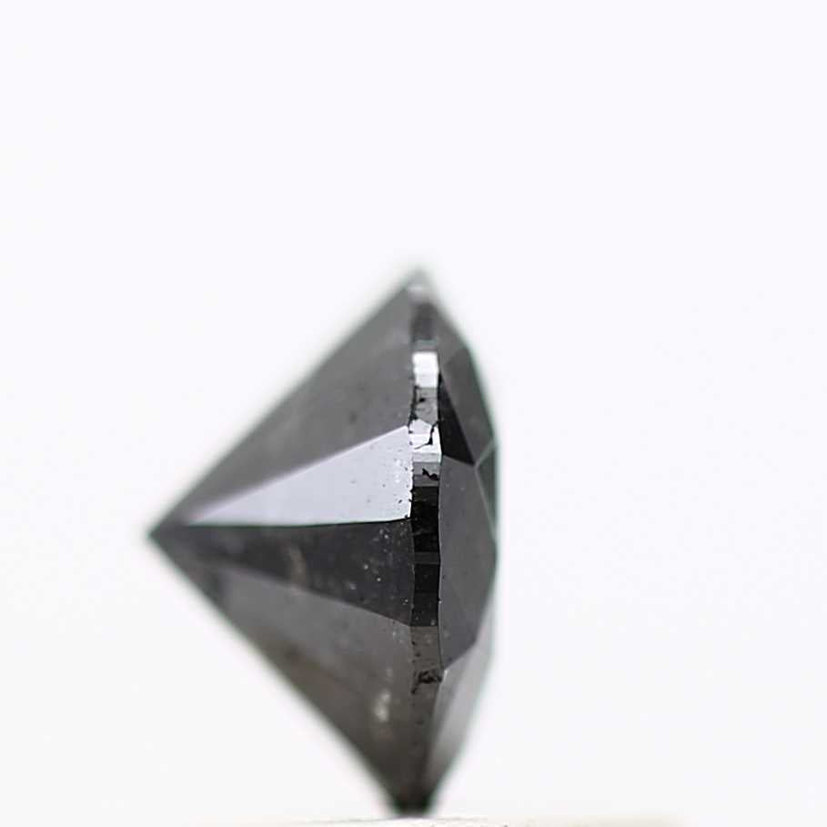 0.79 Carat Fancy Black Round Shape Brilliant Cut Natural Loose Diamond